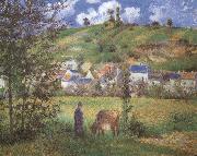 Camille Pissarro Landscape at Chaponval oil painting reproduction
